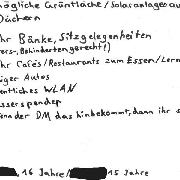 Ideen und Anliegen von Jugendlichen aus dem Jugendclub Diana zum laut Open Air 2023