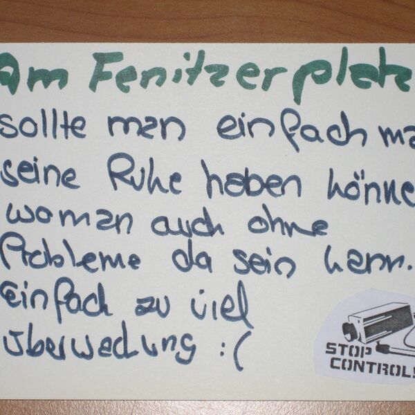Von Jugendlichen auf der Jugendversammlung 2011 gestaltete Postkarte mit ihrem Anliegen