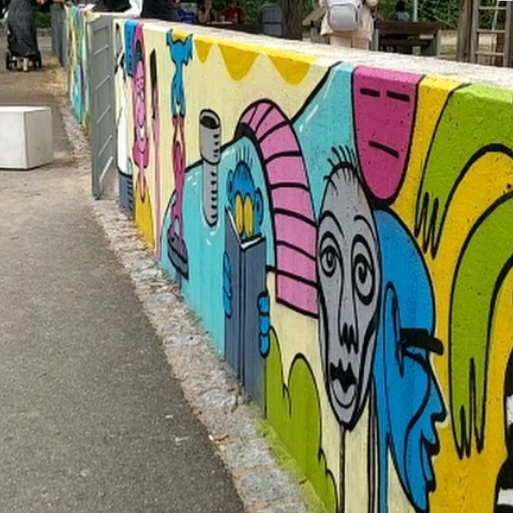Bild von der Graffitiwand Pferdemarkt