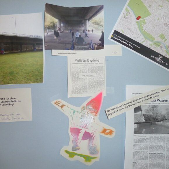 Bildlich kreativ gestaltetes Anliegen der Free Urban Stylers 2013
