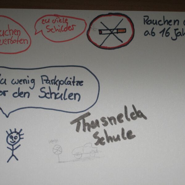 Von Jugendlichen auf der Jugendversammlung 2011 gestaltete Postkarte mit ihrem Anliegen