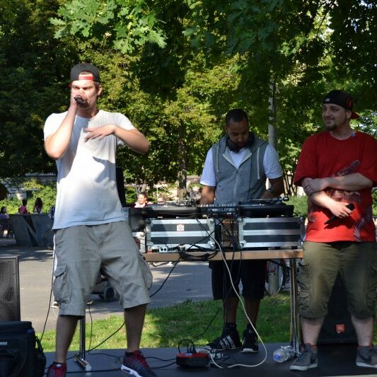 Foto von der laut Open Air Versammlung im Annapark 2014
