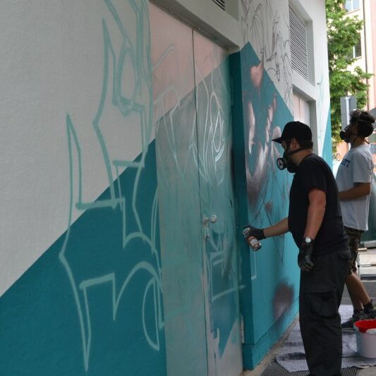 Foto von der Graffiti Aktion Feel the Energie 2016