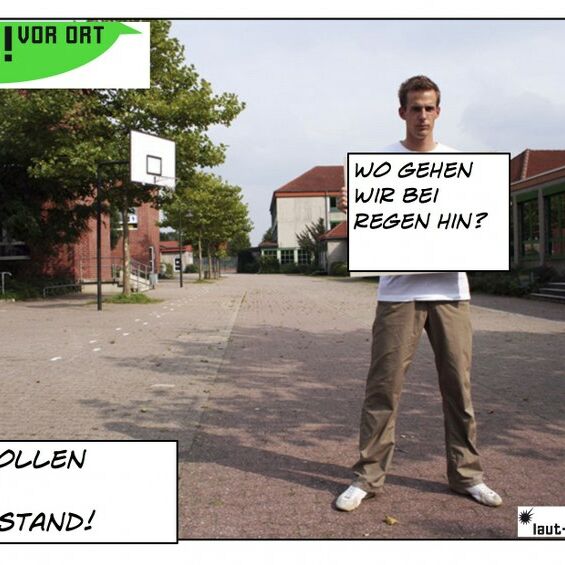 Von Jugendlichen auf der Jugendversammlung 2012 im Klüpfel gestaltete Postkarte mit ihrem Anliegen