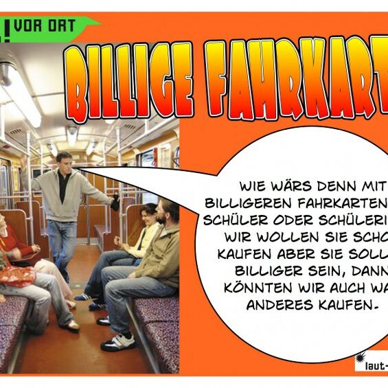 Von Jugendlichen auf der Jugendversammlung 2014 in der Ossietzky-Schule gestaltete Postkarte mit ihrem Anliegen
