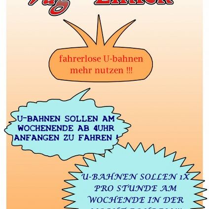 Von Jugendlichen auf der Jugendversammlung 2013 im Suspect gestaltete Postkarte mit ihrem Anliegen