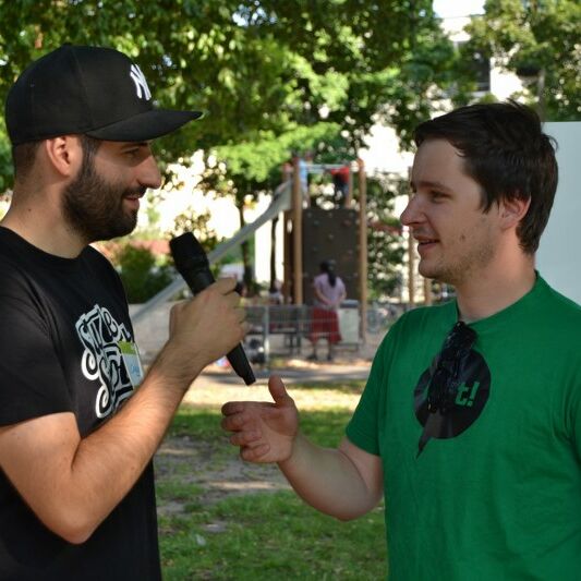 Foto von der laut Open Air Versammlung im Annapark 2014