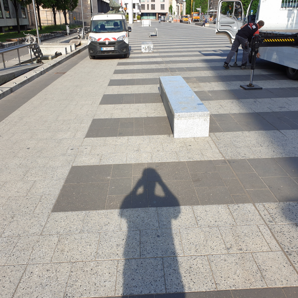 Foto vom abgeschlossenen Projekt schallisoliertes Skateelement am Kornmarkt