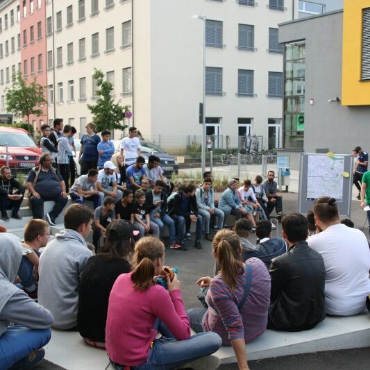 Foto von der Open Air Jugendversammlung in Muggenhof 2015