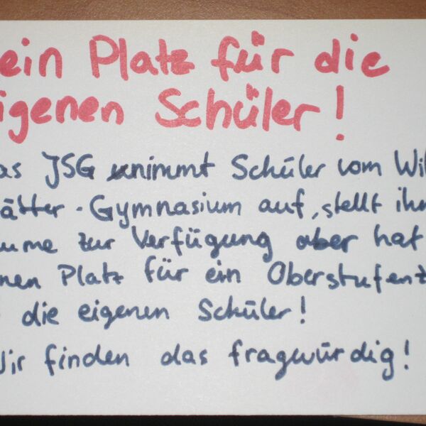 Von Jugendlichen auf der Jugendversammlung 2011 gestaltete Postkarte mit ihrem Anliegen