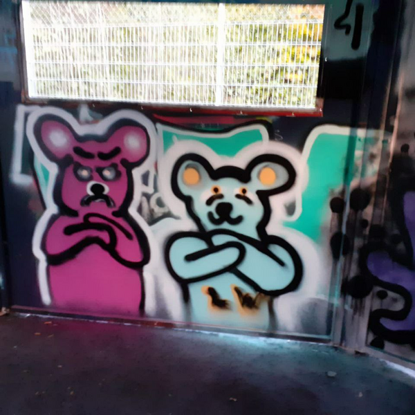 Foto von der Graffiti-Aktion Breslauer Straße