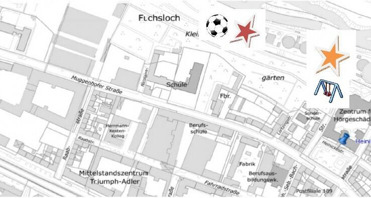 Grafik zur Einladung zur Eroeffnung des Bolzplatzes am Fuchsloch 2016