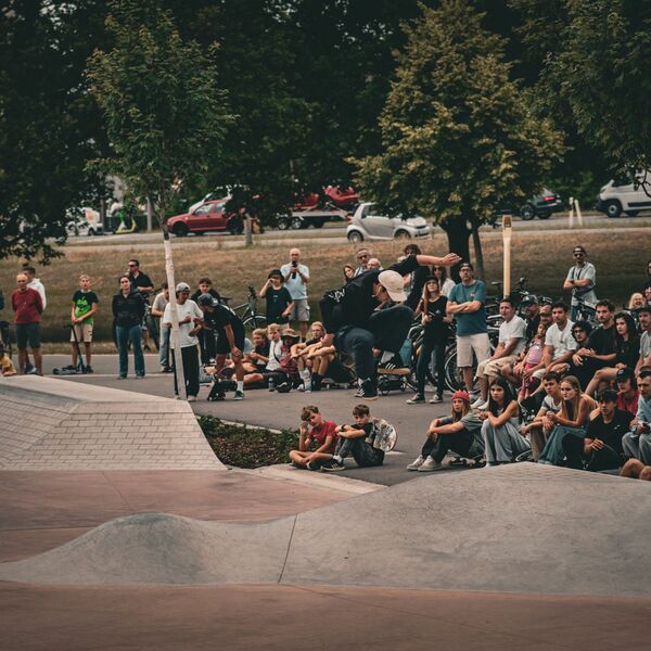 Foto vom Skateboard-Wettbewerb