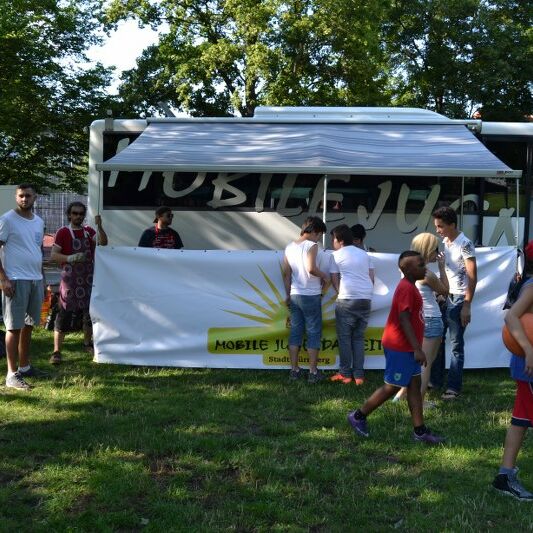 Foto von der laut Open Air Versammlung im Annapark 2014