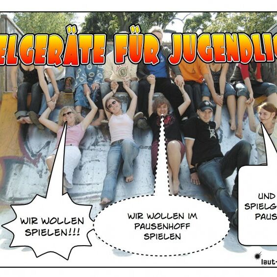 Von Jugendlichen auf der Jugendversammlung 2014 in der Ossietzky-Schule gestaltete Postkarte mit ihrem Anliegen