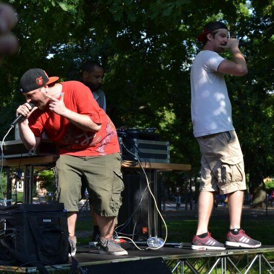Foto von der laut Open Air Versammlung im Annapark 2014