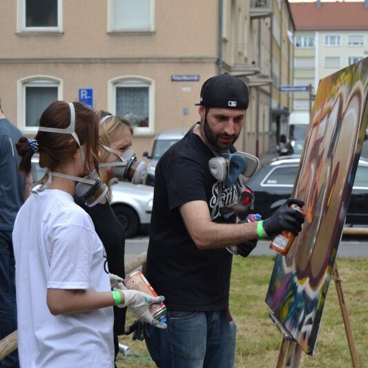 Foto von der Graffiti Aktion Feel the Energie 2016