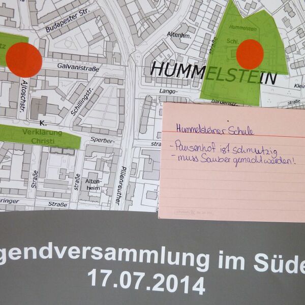 Foto von Vorschlägen von Jugendlichen 2014, was in Nürnberg schöner werden könnte