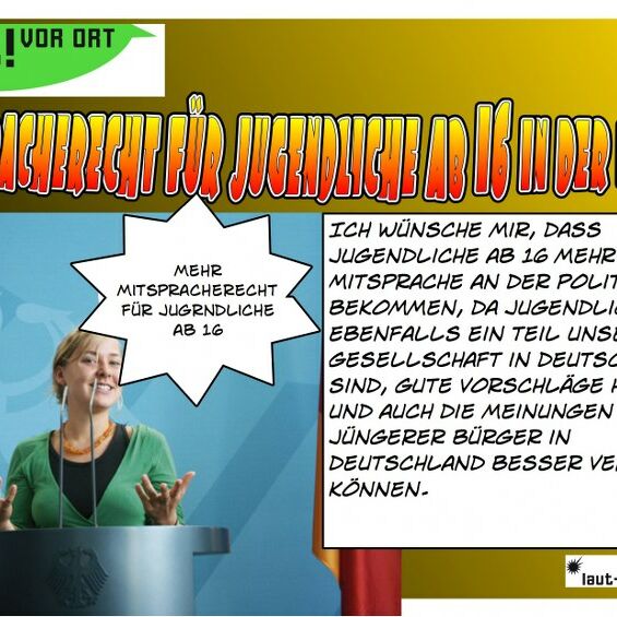 Von Jugendlichen auf der Jugendversammlung 2012 im Klüpfel gestaltete Postkarte mit ihrem Anliegen