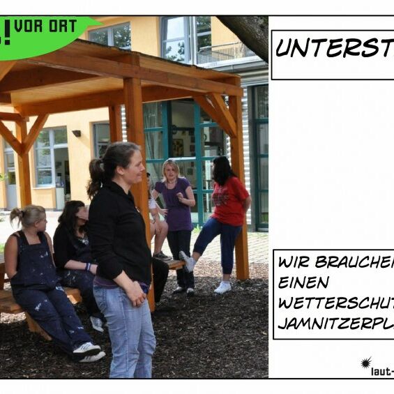 Von Jugendlichen auf der Jugendversammlung 2012 im Gost gestaltete Postkarte mit ihrem Anliegen