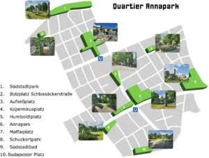 Karte des Quartiers Annapark